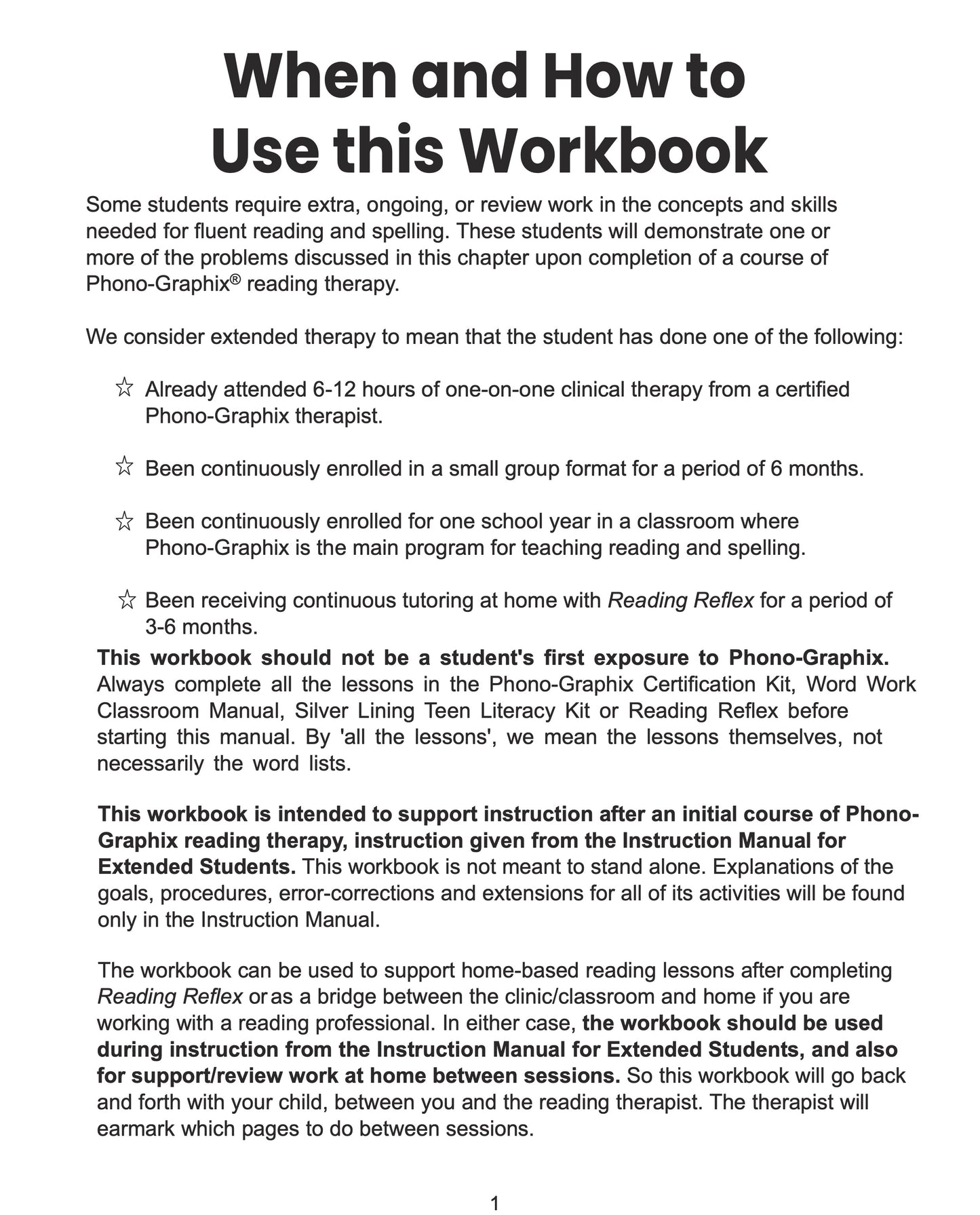 Instruction Manual and Support Book for Extended Students